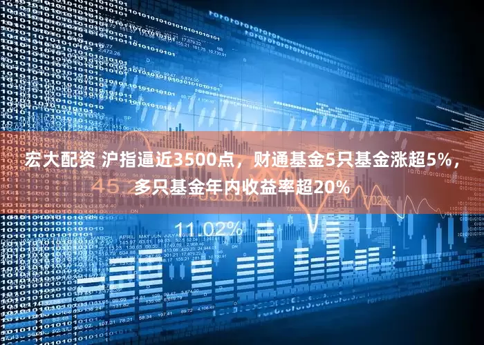 宏大配资 沪指逼近3500点，财通基金5只基金涨超5%，多只基金年内收益率超20%