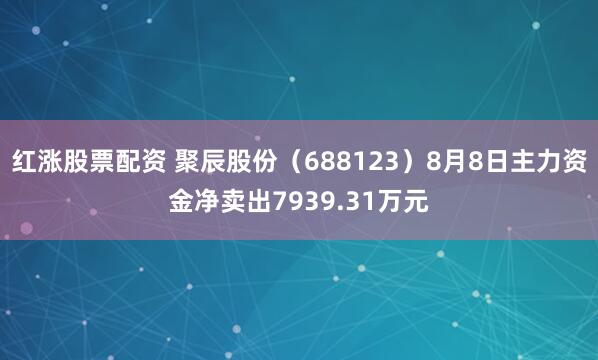 红涨股票配资 聚辰股份（688123）8月8日主力资金净卖出7939.31万元